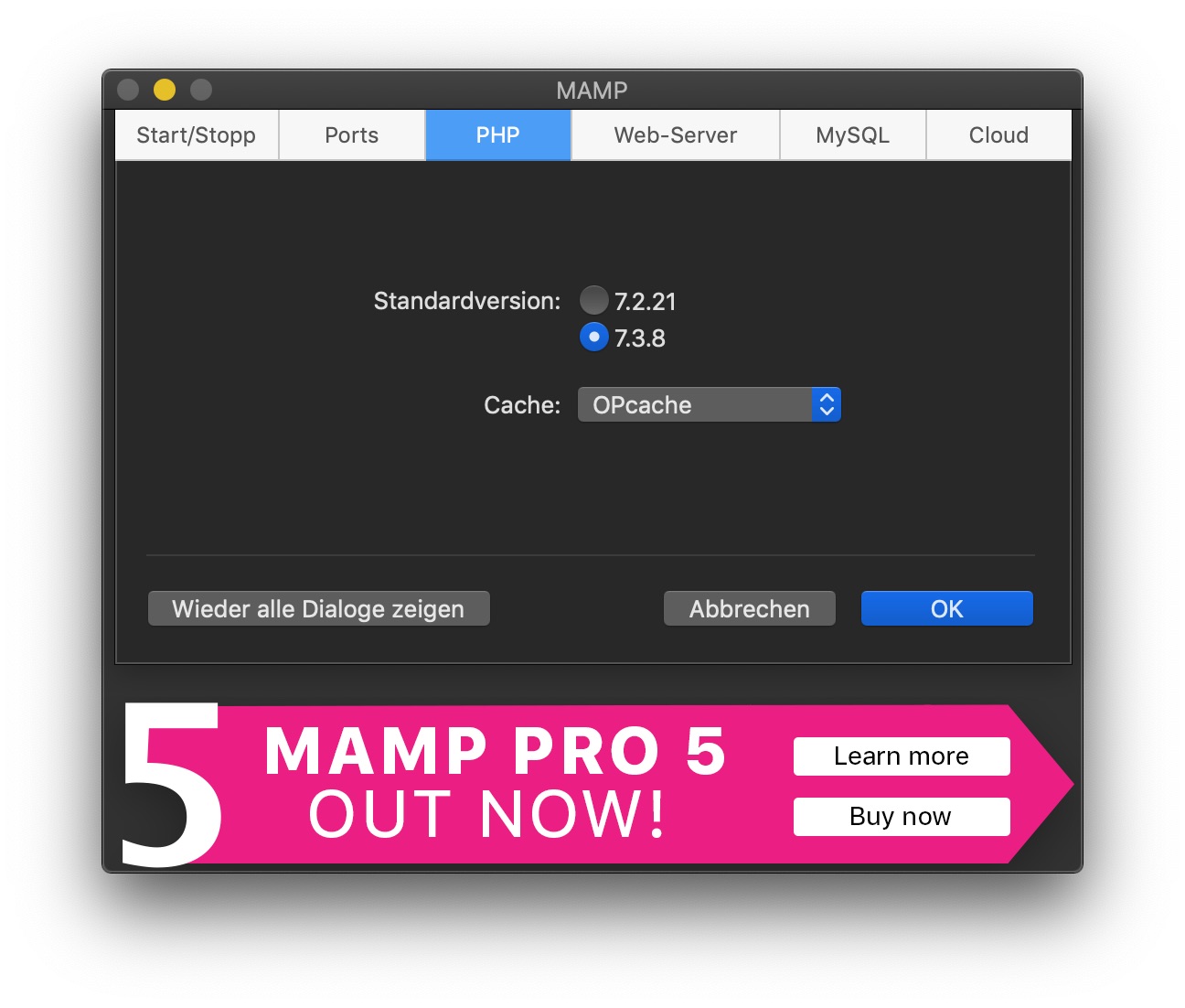 mamp pro directory